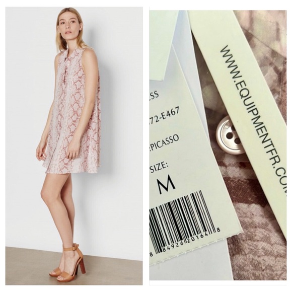 Equipment Femme Dresses & Skirts - Equipment Femme Mina Silk Sleeveless Dress NWT